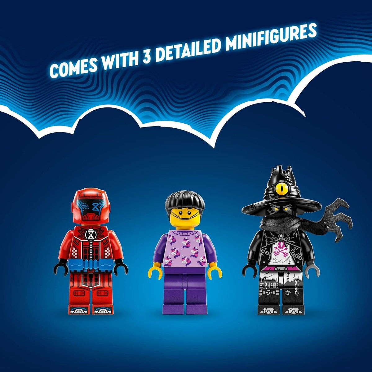 LEGO DREAMZzz Crocodile Car 71458 Building Toy Set, Rebuilds from Car to Off-Roader Truck Toy and Mini-Boat, Features Cooper, Jayden, and The Night Hunter Minifigures, Birthday Gift for 8