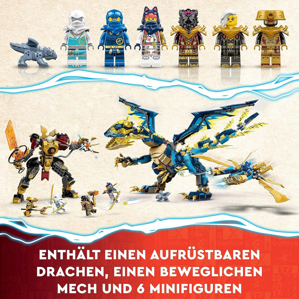 LEGO NINJAGO Lloyd and Arin’s Ninja Team Mechs Building Toy Set, Featuring 2 Battle Mechs and 5 Minifigures, Gift for Imaginative Boys and Girls Ages 9+ Who Love Ninja Adventures, 71794